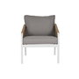 DKD Home Decor Sofá Terraza y Jardín Gris Claro Natural 189 x 73 x 84 cm Set de 4