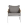 DKD Home Decor Conjunto de Sofá de 4 Piezas en Aluminio y Poliéster Gris Claro