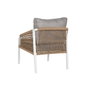DKD Home Decor Conjunto de Sofá de 4 Piezas en Aluminio y Poliéster Gris Claro