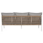 DKD Home Decor Conjunto de Sofá de 4 Piezas en Aluminio y Poliéster Gris Claro