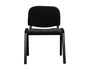 Q-connect Silla Confidente Apilable Tapizada en Malla Negra