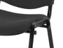 Q-connect Silla Confidente Apilable Tapizada en Malla Negra