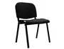 Q-connect Silla Confidente Apilable Tapizada en Malla Negra