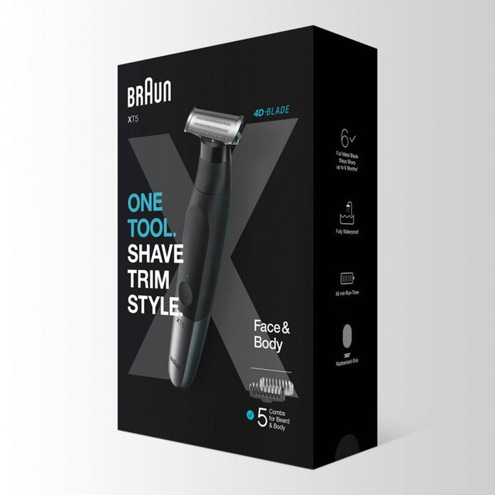 Braun Xt 5100 Afeitadora Eléctrica Wet & Dry Recortadora de Barba Series X para Hombre, Color Negro con 5 Accesorios y Funda de Viaje Braun Xt 5100 Afeitadora Eléctrica Wet & Dry Recortadora de Barba Series X para Hombre, Color Negro con 5 Accesorios y Funda de Viaje