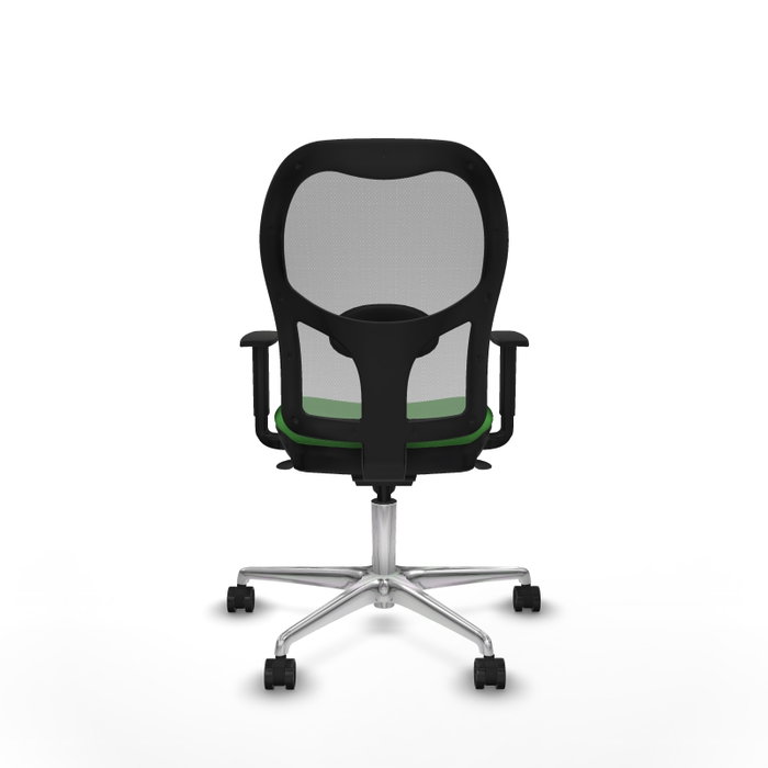 PIQUERAS Y CRESPO Silla de oficina Jorquera con mecanismo sincro, tela verde y malla gris PIQUERAS Y CRESPO Silla de oficina Jorquera con mecanismo sincro, tela verde y malla gris