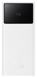Baseus Star-lord 20000mAh 22.5W Carga Rápida Digital Power Bank Blanco con Cable USB-C 3A 0.3m