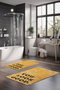 Mijölnir CT-5414 Juego de Alfombrillas de Baño de Poliéster Antideslizante Antibacteriano Lavable a Máquina 40x60 cm y 60x100 cm