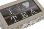DKD Home Decor Caja para Infusiones MDF y Cristal Limones 24x14x7 cm