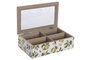 DKD Home Decor Caja para Infusiones MDF y Cristal Limones 24x14x7 cm