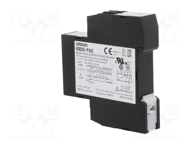 OMRON K8DS-PA2 Relé de monitorización de tensión SPDT