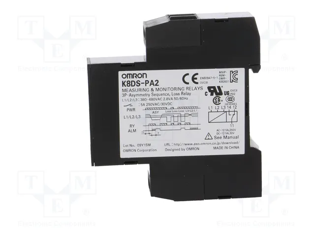 OMRON K8DS-PA2 Relé de monitorización de tensión SPDT