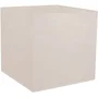 Eda Maceta cuadrada 50 cm para interior/exterior, 57 L, decoración de piedra caliza beige, 49.5x49.5x49.5 cm