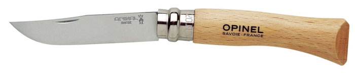 Opinel Navaja de acero inoxidable nº 7, hoja de 8 cm