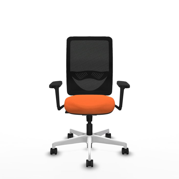 PIQUERAS Y CRESPO Silla de oficina Zulema con Mecanismo Sincro, Tela Naranja y Malla Negra PIQUERAS Y CRESPO Silla de oficina Zulema con Mecanismo Sincro, Tela Naranja y Malla Negra