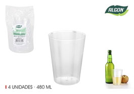 Algon Set 4 Vaso Sidra PP 480ml (50 Unidades)