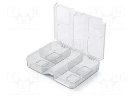 KISTENBERG Contenedor SQR BOX Colectivo con Particiones Transparente