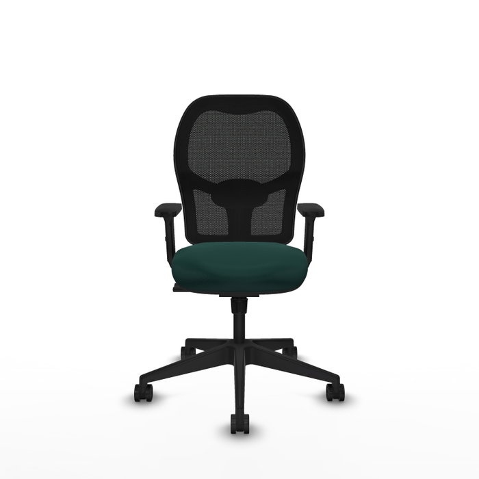 PIQUERAS Y CRESPO Alocén Silla de Oficina con Mecanismo Sincro, Malla Negra y Asiento Verde Botella PIQUERAS Y CRESPO Alocén Silla de Oficina con Mecanismo Sincro, Malla Negra y Asiento Verde Botella