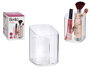 Berilo Organizador Cuadrado Alto 3 Huecos Transparente Plástico 8.3x11.5x8.3 cm (Set de 12)