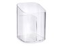 Berilo Organizador Cuadrado Alto 3 Huecos Transparente Plástico 8.3x11.5x8.3 cm (Set de 12)