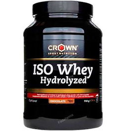 CROWN SPORT NUTRITION Iso Whey Hydrolyzed Chocolate Proteína de Suero Aislada 918g (34 Porciones)