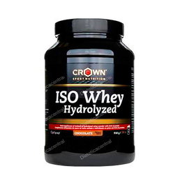 CROWN SPORT NUTRITION Iso Whey Hydrolyzed Chocolate Proteína de Suero Aislada 918g (34 Porciones)