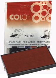 COLOP Blíster de 2 Almohadillas E50 Rojo