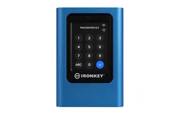 Kingston IronKey Vault Privacy 80 960GB SSD Externo Cifrado USB-C 3.2 Gen 1, Azul, 250 MB/s, AES-XTS 256-bit, Protección por Contraseña