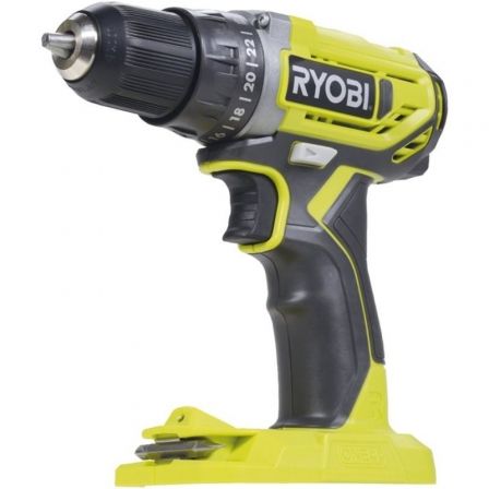 Ryobi Taladro Atornillador Inalámbrico R18DD2-220S 18V One+, Verde/Negro, 2 Baterías Li-Ion 2.0 Ah, Bolsa, 24 Config. Par, Mandril 10mm