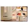 Bosch Tetera Eléctrica TWK1M127, 1.7 Litros, 2400W, Apagado Automático, Base Giratoria, Color Crema y Antracita