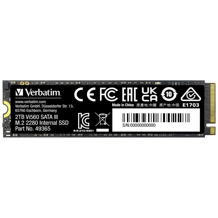 Verbatim Vi560 S3 2TB M.2 SATA III Verbatim Vi560 S3 2TB M.2 SATA III