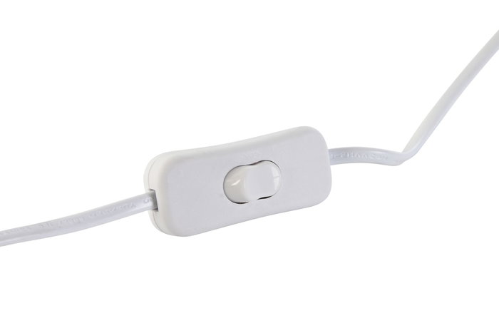 DKD Home Decor Lámpara Sobremesa Mediterraneo Transparente Blanco Cristal Cuerda Poliester 28 x 45 x 28 cm