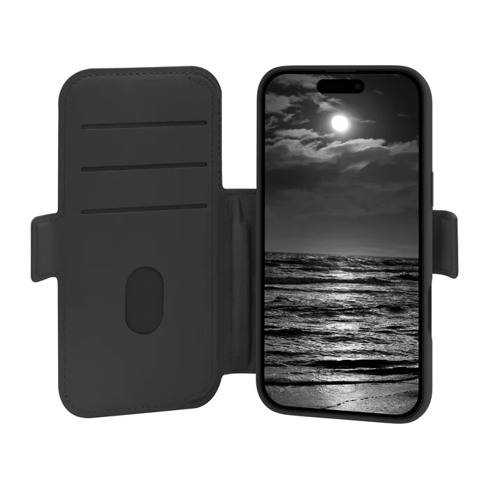 dbramante1928 Lynge MS ICON Funda Folio para Apple iPhone 17 Pro Max - Compatible con MagSafe, Color Negro, Cierre Magnético, 3 Bolsillos para Tarjetas