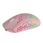 Mars Gaming MMW3P Ratón Gaming Inalámbrico Ultraligero para Mano Derecha, Sensor Óptico 3200 DPI, Iluminación RGB Flow, Batería Recargable, Color Rosa, MMW3P