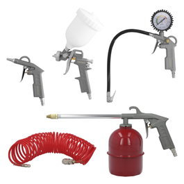 WOLFPACK LINEA PROFESIONAL Kit de Accesorios para Compresor de Aire de 5 Piezas con Conexión Rápida