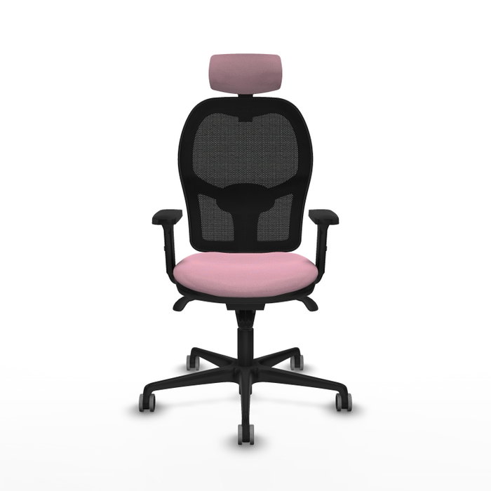PIQUERAS Y CRESPO Silla de oficina Jorquera Rosa y Negra