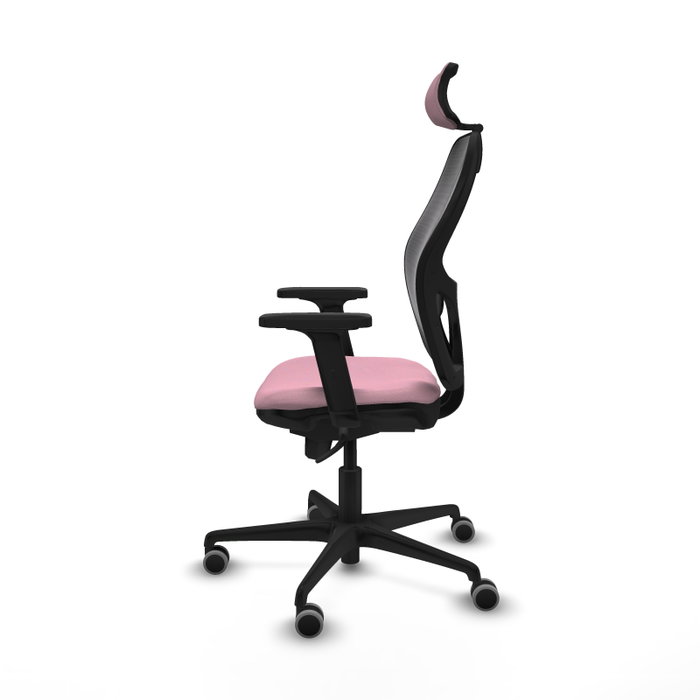 PIQUERAS Y CRESPO Silla de oficina Jorquera Rosa y Negra