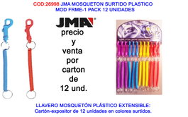 JMA Surtido de Mosquetones Plástico Modelo FRME 12 Unidades