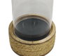 DKD Home Decor Portavelas Mango Cuerda Natural Marrón