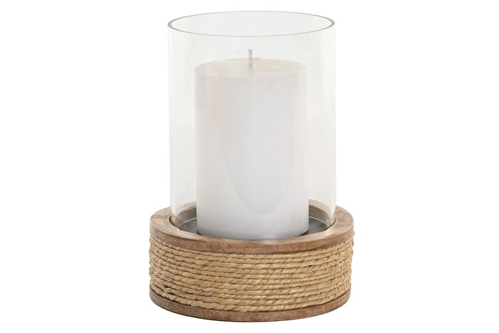 DKD Home Decor Portavela Cottage Marrón 12 x 17 x 12 cm DKD Home Decor Portavela Cottage Marrón 12 x 17 x 12 cm