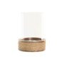 DKD Home Decor Portavelas Mango Cuerda Natural Marrón