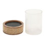 DKD Home Decor Portavelas Mango Cuerda Natural Marrón