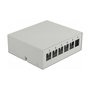 DeLOCK Panel de conexiones Keystone de 6 puertos, gris, metal, 112.5 mm x 123.5 mm x 45.2 mm