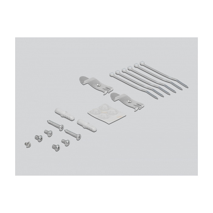 DeLOCK Panel de conexiones Keystone de 6 puertos, gris, metal, 112.5 mm x 123.5 mm x 45.2 mm