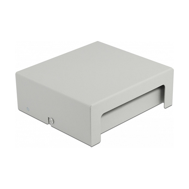 DeLOCK Panel de conexiones Keystone de 6 puertos, gris, metal, 112.5 mm x 123.5 mm x 45.2 mm