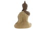 DKD Home Decor Set de 3 Figuras de Buda en Resina, Colores Coral, Lima y Naranja