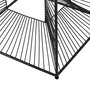 Mesita Negro Metal-Cristal 45,50 X 45,50 X 45,50 cm