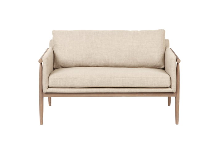 DKD Home Decor Sofá Urban, Blanco, Colección Top Chairs 2c24, 126.5 x 75 x 79 cm (Ancho x Largo x Alto)
