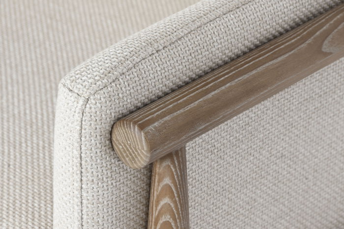 DKD Home Decor Sofá Urban, Blanco, Colección Top Chairs 2c24, 126.5 x 75 x 79 cm (Ancho x Largo x Alto)