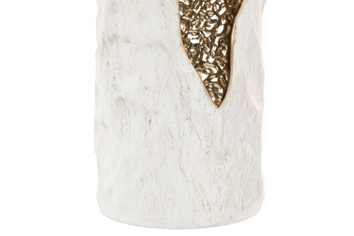 DKD Home Decor Set de 2 Jarrones Metálicos 3D Blanco