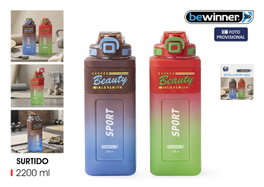 Bewinner Botella Sport Agua Multicolor 2200M
